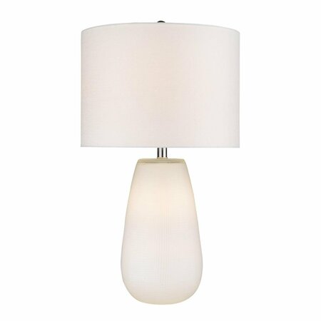 HOMEROOTS 28 x 16 x 16 in. Trend Home 1-Light White Table Lamp 399163